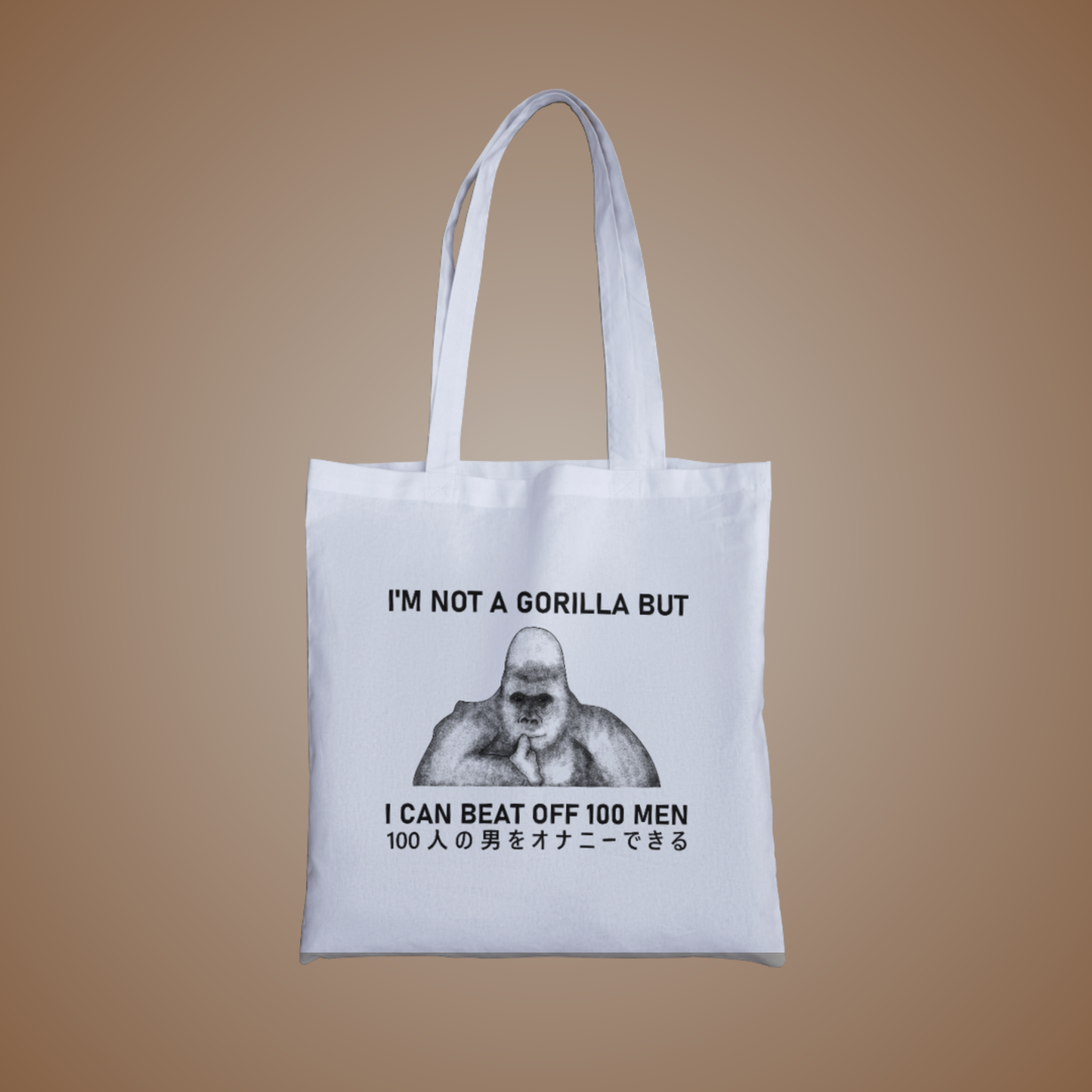 I Can Beat Off 100 Men Graphic Tote Bag