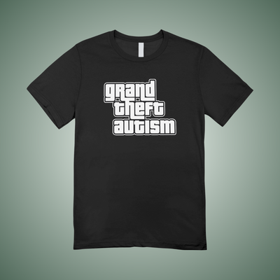 Grand Theft Autism Text Tee