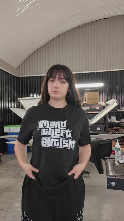Grand Theft Autism Text Tee
