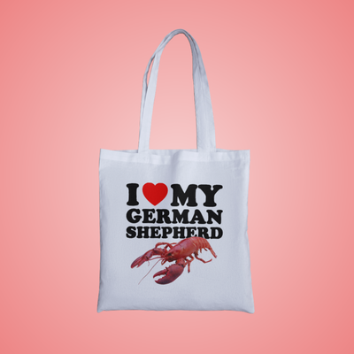 I Love My German Shepherd Graphic Tote Bag