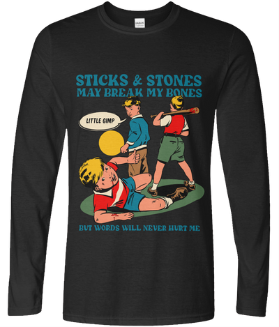 Sticks and Stones Graphic Long Sleeve Tee